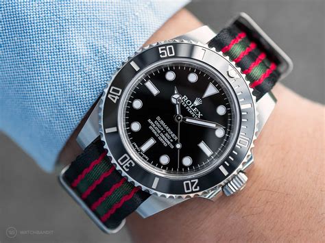 rolex submariner with nato strap|rolex submariner strap replacement.